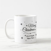 Elegant Merry Christmas and Happy New Year  コーヒーマグカップ (左)