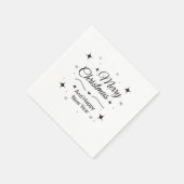 Elegant Merry Christmas and Happy New Year  スタンダードカクテルナプキン (角)