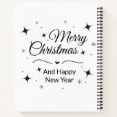 Elegant Merry Christmas and Happy New Year ノートブック (裏面)