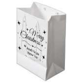 Elegant Merry Christmas and Happy New Year  ミディアムペーパーバッグ (正面アングル)
