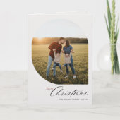 Elegant Merry Christmas Arch Family Photo Collage シーズンカード (正面)