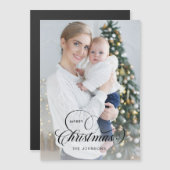 Elegant Merry Christmas Calligraphy 1-Photo (正面/裏面)