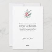 Elegant Merry Christmas Calligraphy 1-Photo シーズンカード (裏面)