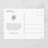 Elegant Merry Christmas Calligraphy 1-Photo シーズンポストカード (裏面)