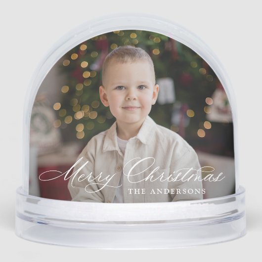 Elegant Merry Christmas Calligraphy Script 2 Photo (正面)