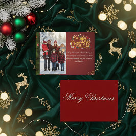Elegant Merry Christmas Card 2026 | Holiday Greeti ノートカード