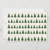 Elegant Merry Christmas Family 3 Photos Flat Card シーズンカード (裏面)