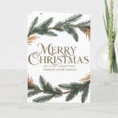 Elegant Merry Christmas Folded Holiday Card – シーズンカード (裏面)
