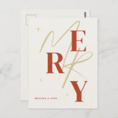 Elegant Merry Christmas Greeting Card ポストカード (正面/裏面)