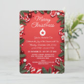 Elegant Merry Christmas Holiday Greeting Card 招待状 (スタンド正面)