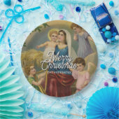 Elegant Merry Christmas Nativity Design ペーパープレート (パーティー)
