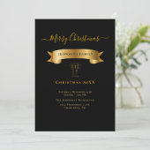 Elegant Merry Christmas Personalized Invitation 招待状 (スタンド正面)