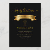 Elegant Merry Christmas Personalized Invitation 招待状 (正面)