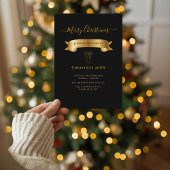 Elegant Merry Christmas Personalized Invitation 招待状