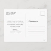 Elegant Merry Christmas Photo Simple Script シーズンポストカード (裏面)