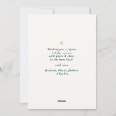 Elegant Merry Christmas Script Botanical Wreath  シーズンカード (裏面)