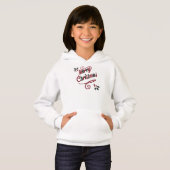 Elegant Merry Christmas Script Hoodie (正面フル)