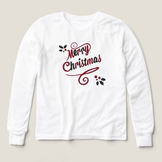 Elegant Merry Christmas Script Hoodie (デザイン正面)