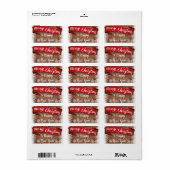 Elegant Merry Christmas Script White Snowflakes ラベル (フルシート)