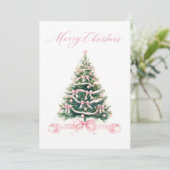 Elegant Merry Christmas Tree Holiday Card シーズンカード (スタンド正面)
