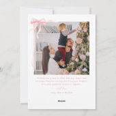 Elegant Merry Christmas Tree Holiday Card シーズンカード (裏面)