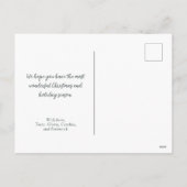 Elegant Merry Christmas Tree Postcard シーズンポストカード (裏面)