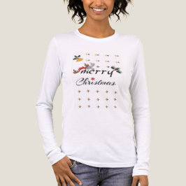 Elegant Merry Christmas Typography Design トライブレンドＴシャツ