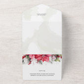 Elegant Merry Christmas Watercolor Botanical  オールインワン招待状 (外側)