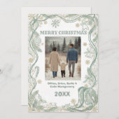 Elegant Merry Holiday Photo Card シーズンカード (正面/裏面)