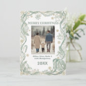 Elegant Merry Holiday Photo Card シーズンカード (スタンド正面)