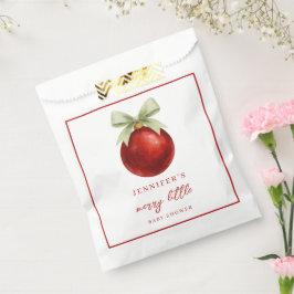 Elegant Merry Little Christmas Baby Shower フェイバーバッグ