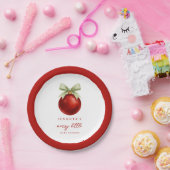 Elegant Merry Little Christmas Baby Shower ペーパープレート (パーティー)