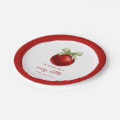 Elegant Merry Little Christmas Baby Shower ペーパープレート (アングル)