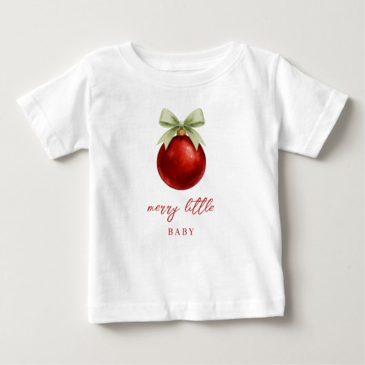 Elegant Merry Little Christmas Cute ベビーTシャツ (正面)