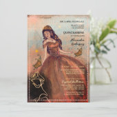 Elegant Metallic Copper-Luxe Gown 招待状 (スタンド正面)