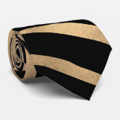 Elegant Metallic Gold Zebra Black Animal Print ネクタイ (ロール)