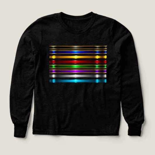 Elegant Metallic Gradient Stripes Design (デザイン正面)