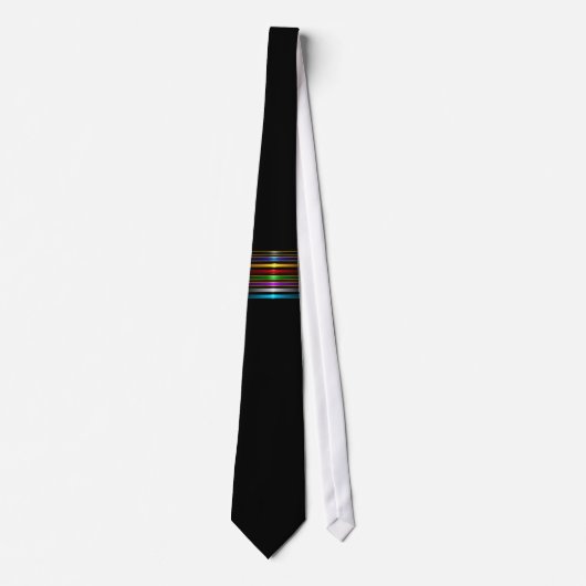 Elegant Metallic Gradient Stripes Design ネクタイ (正面)