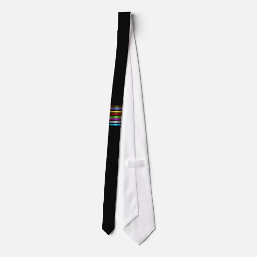 Elegant Metallic Gradient Stripes Design ネクタイ (裏面)