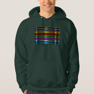 Elegant Metallic Gradient Stripes Design パーカ
