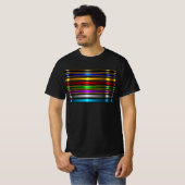 Elegant Metallic Gradient Stripes Design Tシャツ (正面フル)