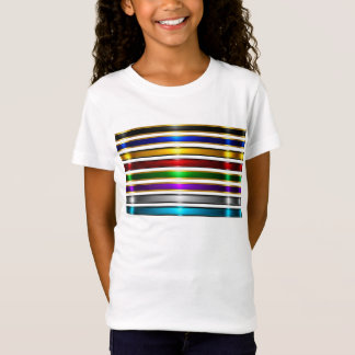 Elegant Metallic Gradient Stripes Design Tシャツ