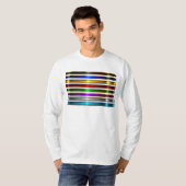 Elegant Metallic Gradient Stripes Design Tシャツ (正面フル)