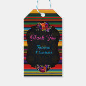 Elegant Mexican flowers wedding ギフトタグ (正面)