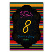 Elegant Mexican flowers wedding テーブルナンバー (裏面)