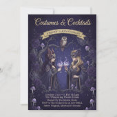 Elegant Midnight Garden Costumes & Cocktails Party 招待状 (正面)