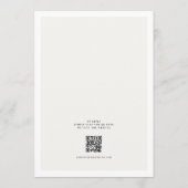 Elegant Mimimal Flower Nothing Fancy Wedding 招待状 (裏面)