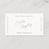 Elegant Minimal Arch Photo Wedding Photographer 名刺 (正面)