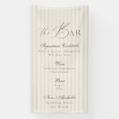 Elegant Minimal Bar Menu Wedding Sign 横断幕 (縦)