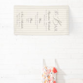Elegant Minimal Bar Menu Wedding Sign 横断幕 (インサイチュ)